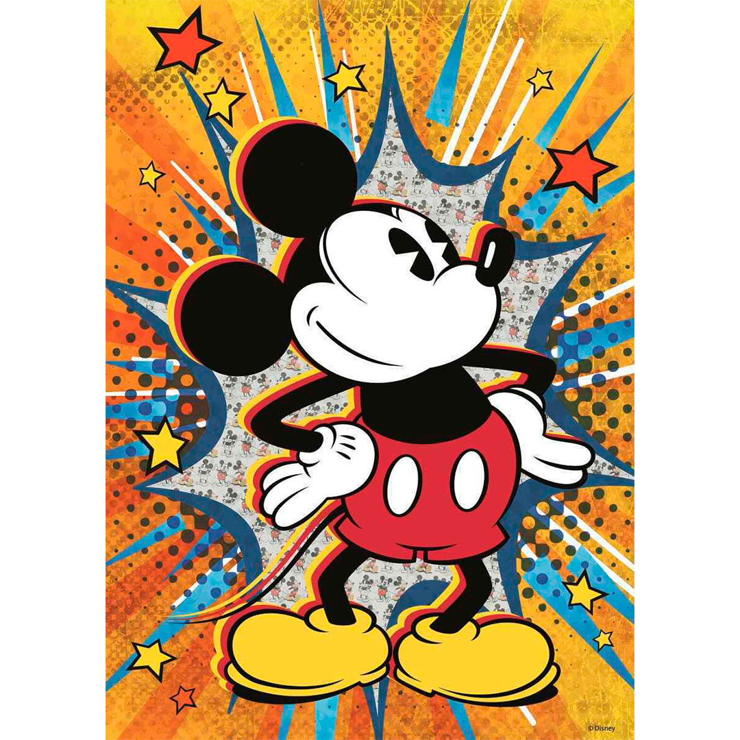 Suelto cristal Universidad Rompecabezas Mickey Mouse Retro de 1000 pz - La Sala de Juegos